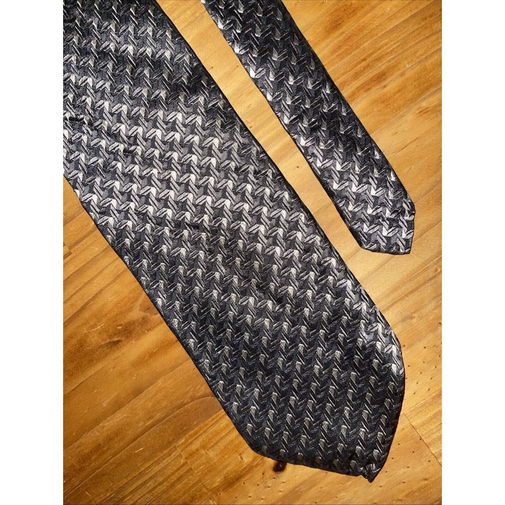 XMI Nordstrom Neck Tie Men Grey Metallic Silver Pearl Metal Wedding Business